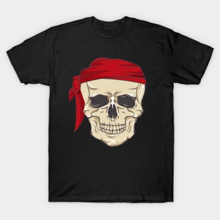 skull with red bandana T-Shirt